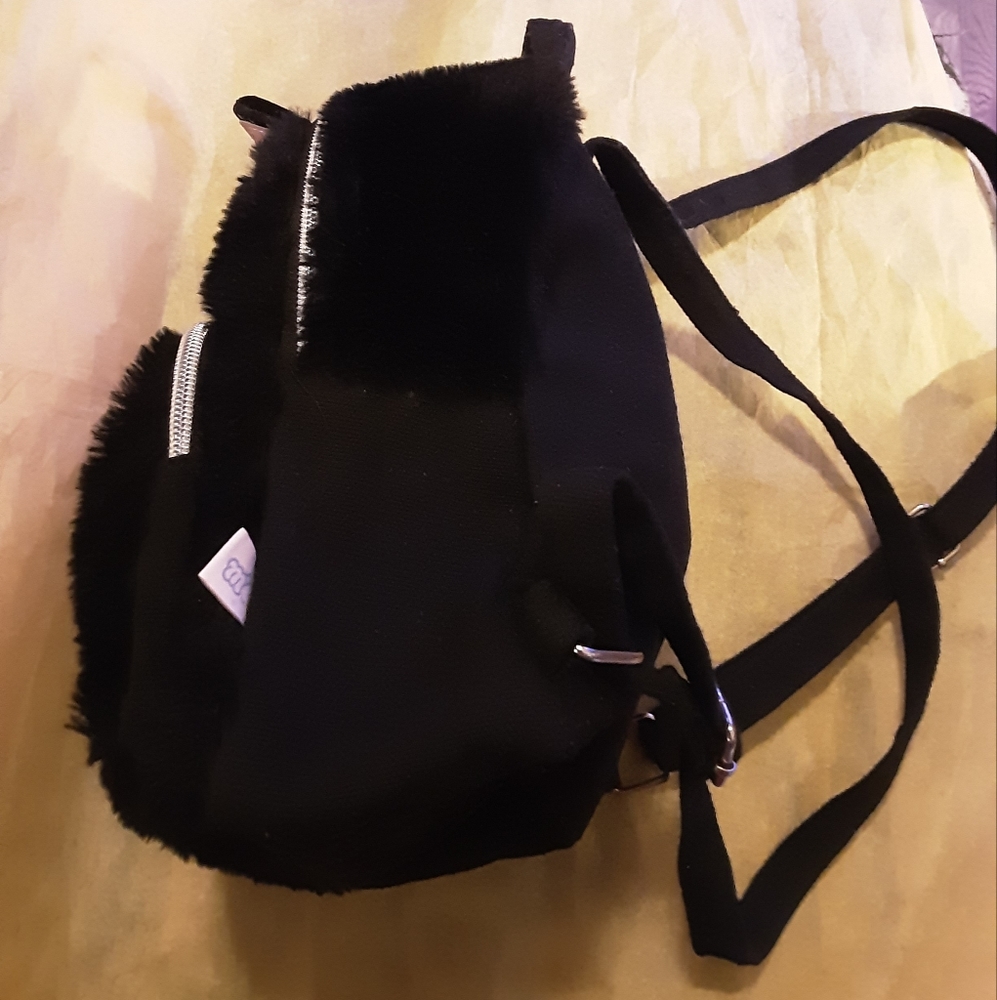 Target Girl's Black Kitty Backpack 8" X 8" - Picture 4 of 11